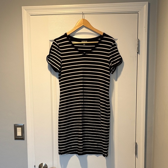 Talbots Black and White Striped Dress - Picture 1 of 1